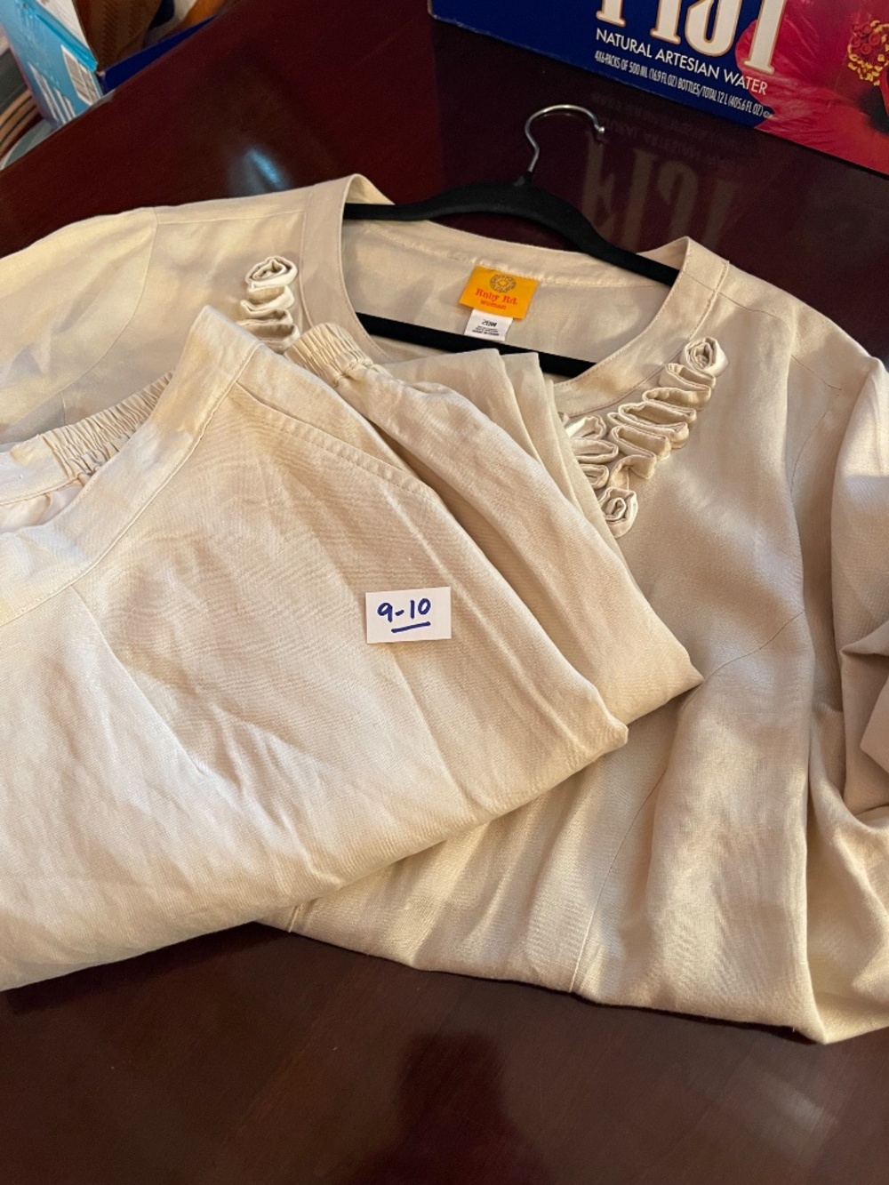 Ruby Rd Linen Blend 2 Piece Pantsuit Jacket & Pants Size 20W - Picture 15 of 15